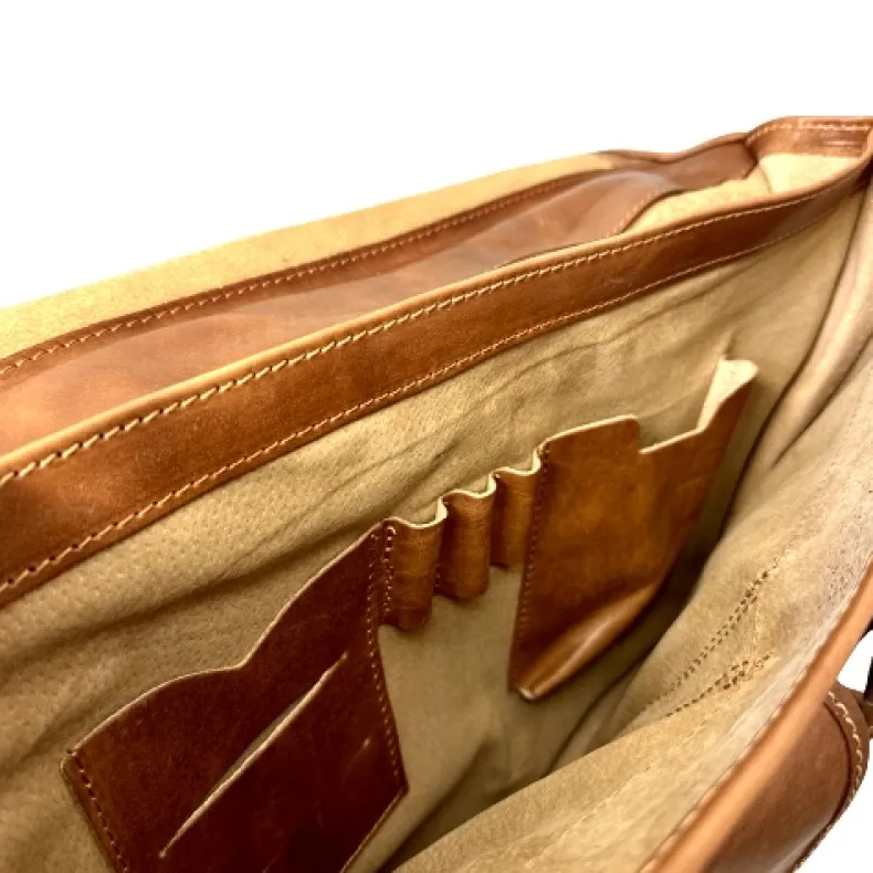 Professional Briefcase In Matte Leather