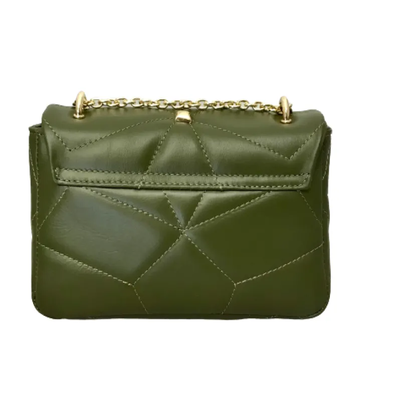Quilted Handbag With Studs
