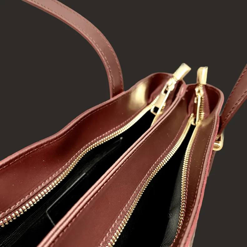 Rigid Bag With Floral Embroidery Effect