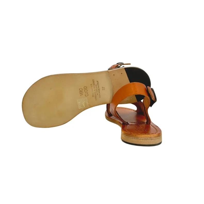 Sandal In Burnt Leather Mod. 9901