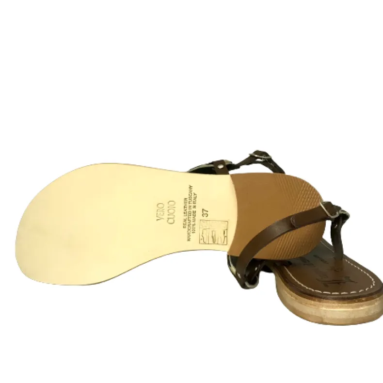 Sandal In Leather And Leopard-print Pony Skin Mod. Lola