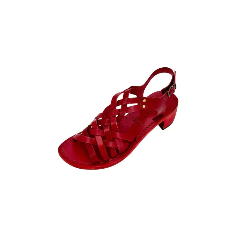 Sandal In Wine-colored Leather Mod. 5112