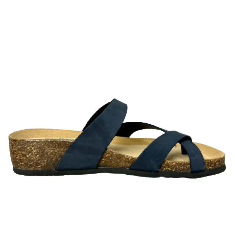 Slipper Bionatura Blue Nubuck Flip Flops