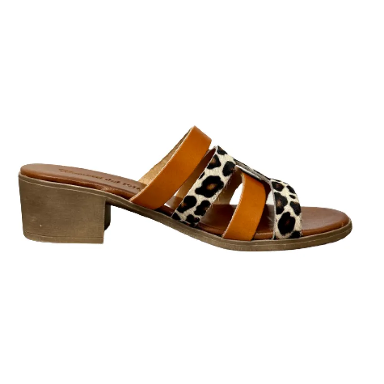 Slipper In Pony And Cognac Leather Mod. Hermes