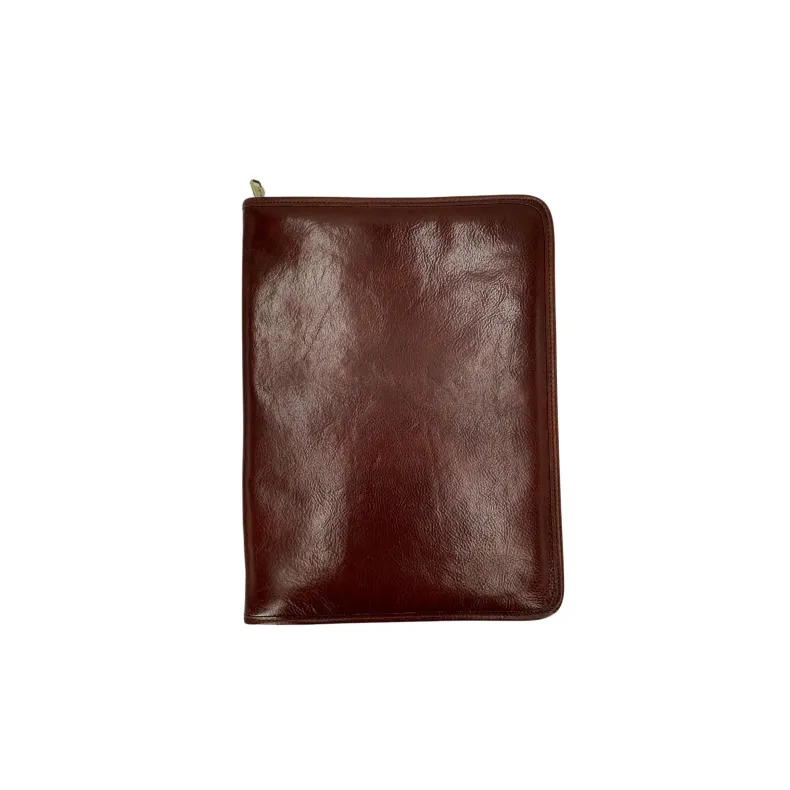 Smooth Leather Document Holder With Zip