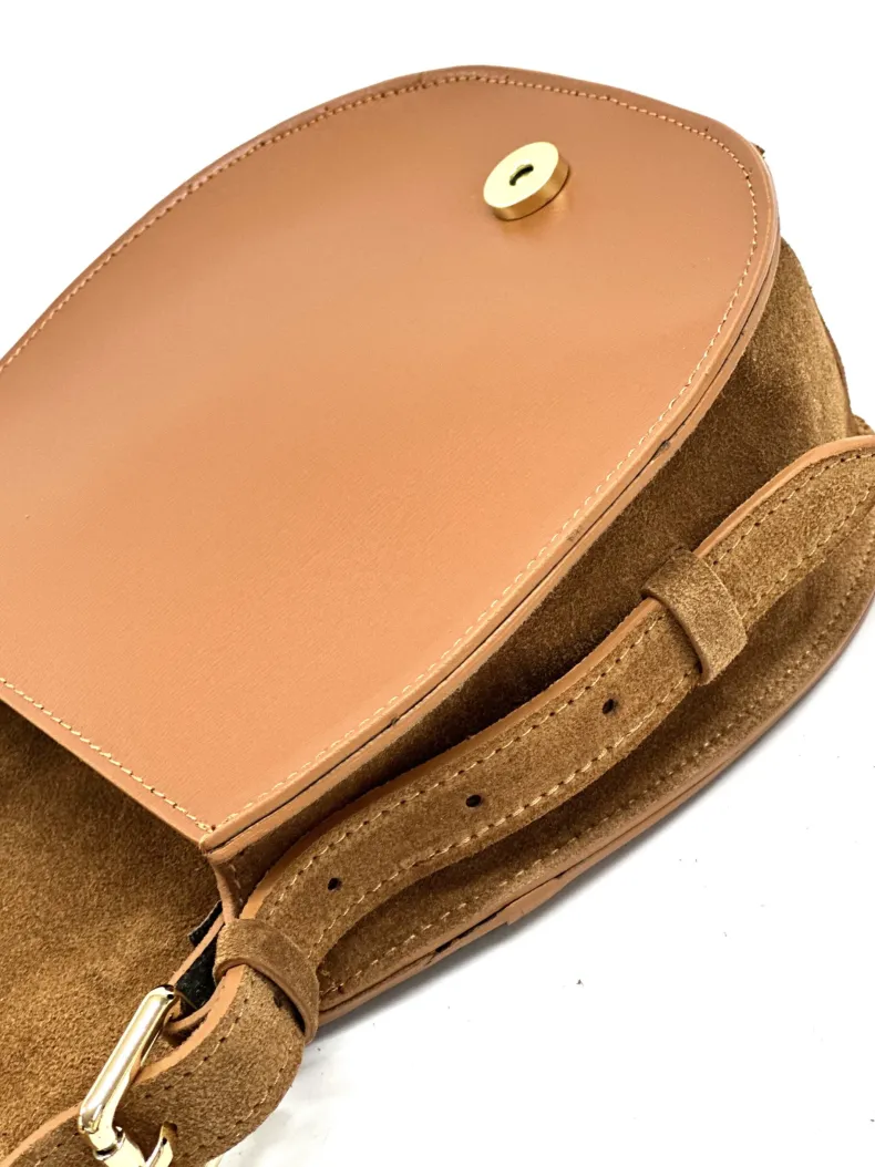 Suede Shoulder Bag With Braids
