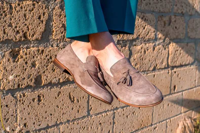 Summer Moccasin In Taupe Suede
