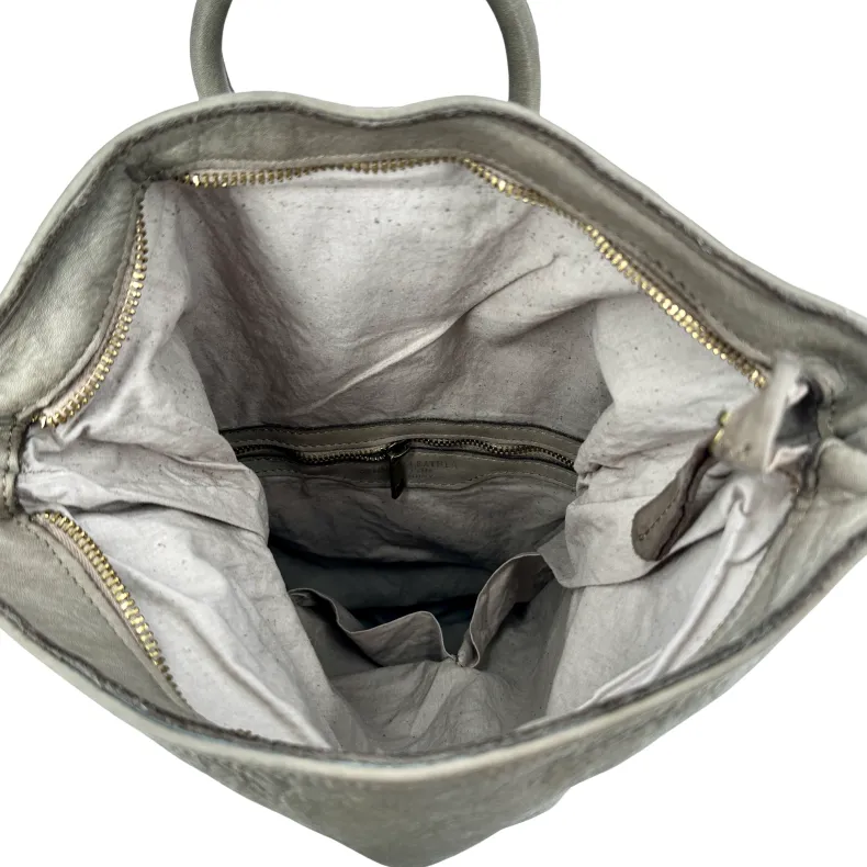 Tokyo – Woven Leather Backpack And Carabiner