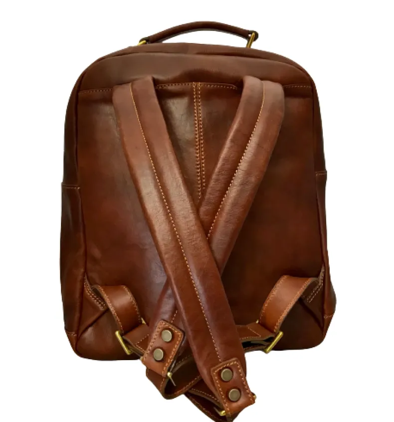Unisex Brown Handmade Backpack