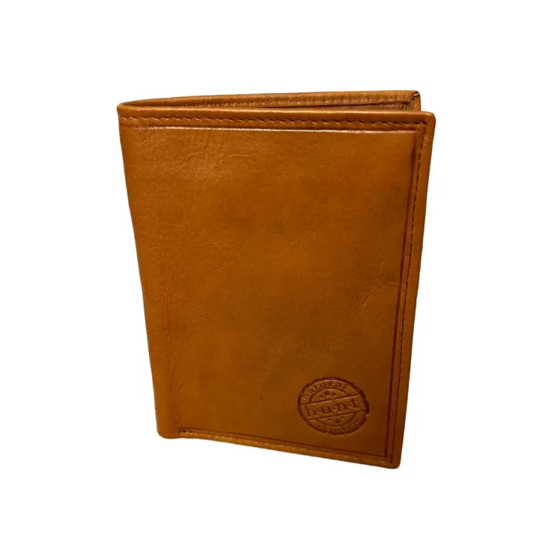 Vertical Anti-cloning Wallet In Leather