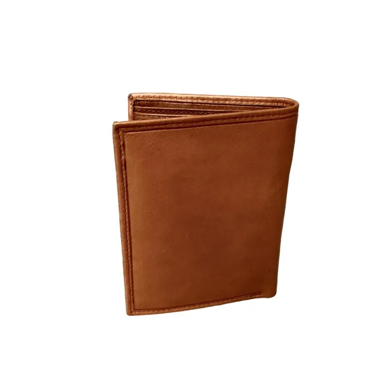 Vertical Anti-cloning Wallet In Leather