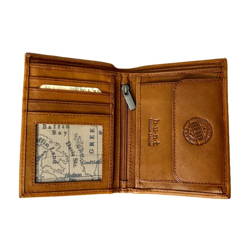 Vertical Anti-cloning Wallet In Leather