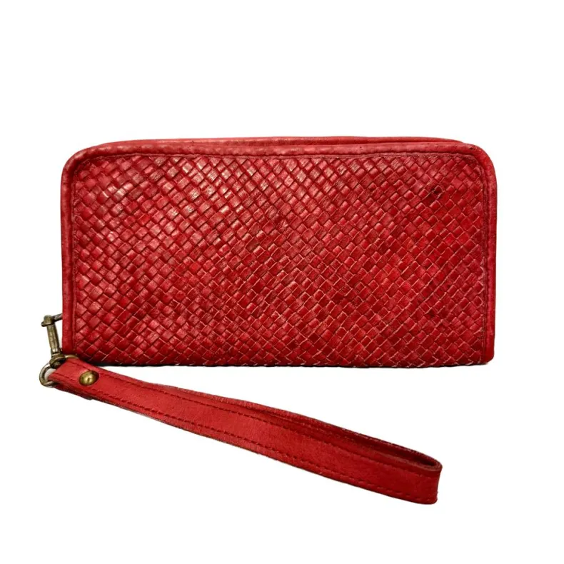Woven Handcrafted Wallet With Wrist Strap